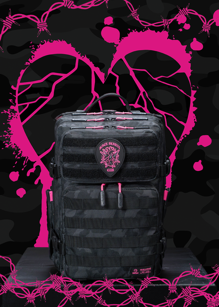 25L Backpack Black Hearts