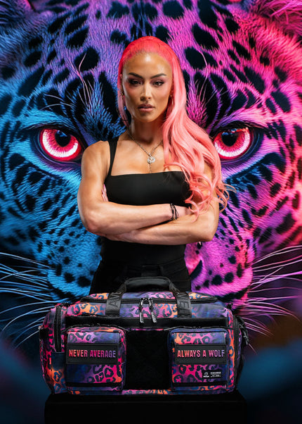 30L Perfect Duffle Bag Neon Leopard