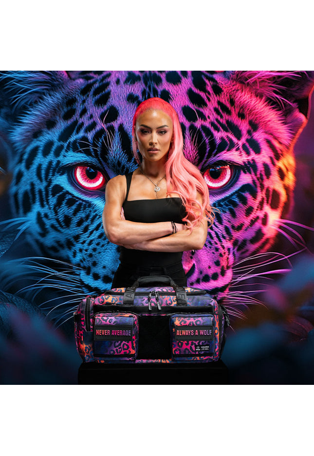 30L Perfect Duffle Bag Neon Leopard