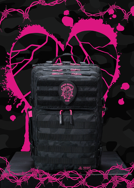 35L Backpack Black Hearts