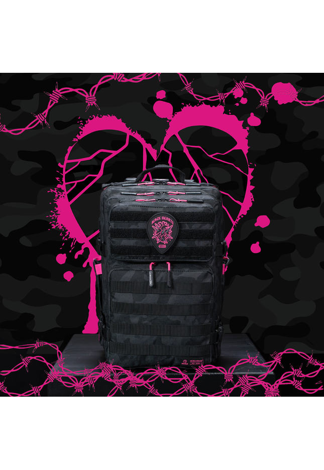 35L Backpack Black Hearts