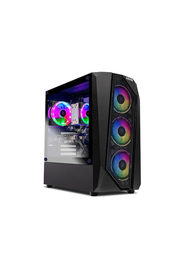 AQVIN AQ30 Series Gaming PC | Ray Tracing NVIDIA and AMD Graphics Card | Intel Core i7 - 8th Gen CPU | 32GB RAM DDR4 | 1TB - 2TB SSD Storage | Windows 11 Pro | Gaming Keyboard Mouse