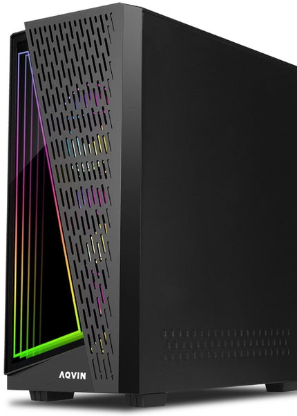 AQVIN Gaming PC Tower Desktop Computer Combo, Intel Core i7 up to 4.60 GHz, 32GB DDR4 RAM, 1TB - 2TB SSD, RX 580, GTX 1660s, RTX 3050, RTX 3060, Windows 11 Pro, WIFI - 27 inch Curved Gaming Monitor