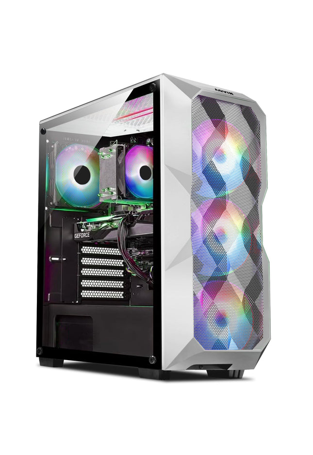 AQVIN AQW70/ AQB70 Gaming PC Tower - 27 inch Curved Gaming Monitor (Intel Core i7 Processor/ 32GB DDR4 RAM/ 1TB - 2TB SSD/ GeForce RTX 3050, 3060, 4060 GPU/ Windows 11 Pro) WiFi Ready