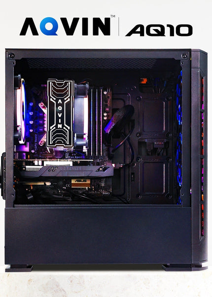 AQVIN Gaming PC Tower Desktop Computer Combo, Intel Core i7 up to 4.60 GHz, 32GB DDR4 RAM, 1TB - 2TB SSD, RX 580, GTX 1660s, RTX 3050, RTX 3060, Windows 11 Pro, WIFI - 27 inch Curved Gaming Monitor