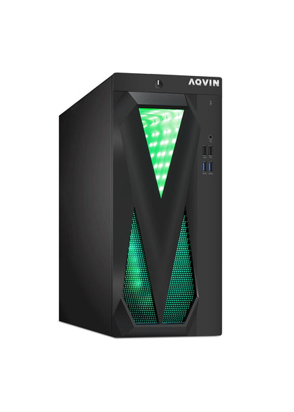 Gaming Desktop AQVIN Computer Tower PC, Intel Core i7 - 6th/ 7th CPU,  32GB DDR4 RAM, 1TB SSD Storage, RX 550/GTX1630/1050Ti/1650, Windows 10 Pro, RGB Keyboard and Mouse - Refurbished