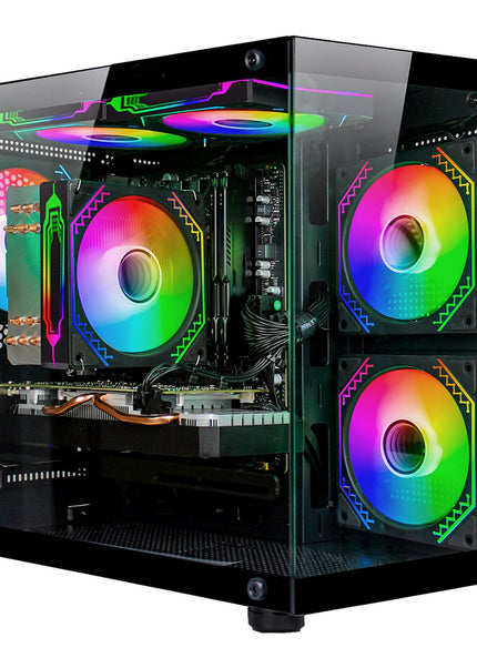 AQVIN NEON Windows 11 Pro Mini Gaming PC - NVIDIA Graphics GeForce RTX 3050 6GB GDDR6, Intel Core i7 - 8th Gen Up to 4.60 GHz Processor, 32GB DDR4 RAM, 1TB NVMe SSD - 2TB NVMe SSD, RGB Keyboard Mouse