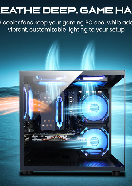 AQVIN NEON Windows 11 Pro Mini Gaming PC - NVIDIA Graphics GeForce RTX 3050 6GB GDDR6, Intel Core i7 - 8th Gen Up to 4.60 GHz Processor, 32GB DDR4 RAM, 1TB NVMe SSD - 2TB NVMe SSD, RGB Keyboard Mouse