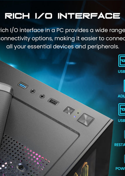 AQVIN NEON Windows 11 Pro Mini Gaming PC - NVIDIA Graphics GeForce RTX 3050 6GB GDDR6, Intel Core i7 - 8th Gen Up to 4.60 GHz Processor, 32GB DDR4 RAM, 1TB NVMe SSD - 2TB NVMe SSD, RGB Keyboard Mouse