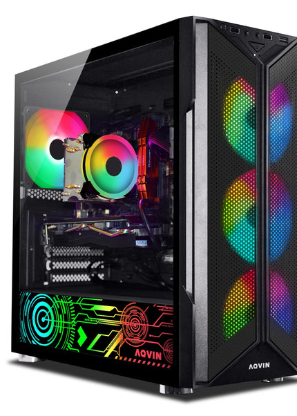 AQVIN-AQ20 Tower Gaming Desktop Computer PC, Intel Core i7 processor, 32GB RAM, 1TB - 2TB SSD, GeForce GTX 1660S/ RTX 3050/3060/4060,5060 Windows 11 Pro, Gaming Keyboard & Mouse