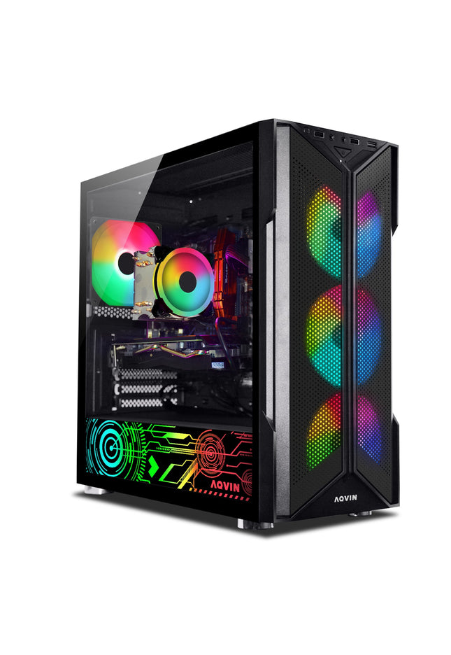 AQVIN-AQ20 Tower Gaming Desktop Computer PC, Intel Core i7 processor, 32GB RAM, 1TB - 2TB SSD, GeForce GTX 1660S/ RTX 3050/3060/4060,5060 Windows 11 Pro, Gaming Keyboard & Mouse