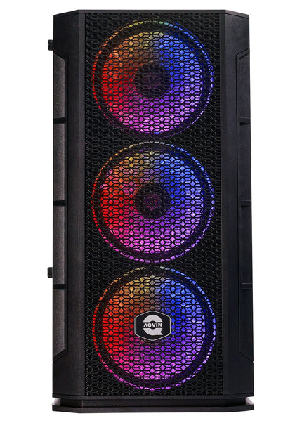 AQVIN AQ10 Gaming Desktop Computer Combo Tower | RGB Fan Lights | Core i7 CPU up to 4.60 GHz | 32GB DDR4 RAM | 1TB - 2TB SSD | RX 580, GTX 1050Ti, 1630, 1650, 1660s | Windows 11 Pro | Gaming Keyboard and Mouse