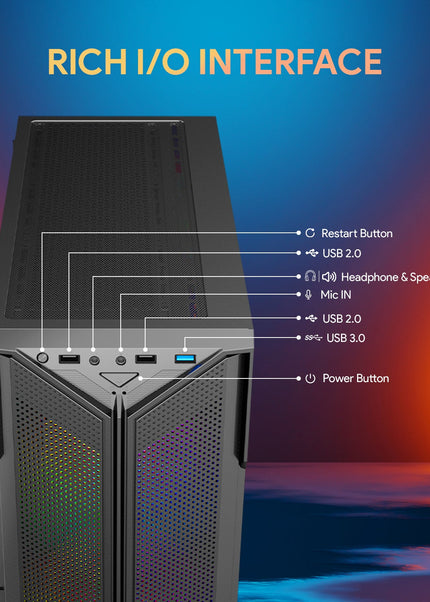 AQVIN-AQ20 Tower Gaming Desktop Computer PC, Intel Core i7 processor, 32GB RAM, 1TB - 2TB SSD, GeForce GTX 1660S/ RTX 3050/3060/4060,5060 Windows 11 Pro, Gaming Keyboard & Mouse