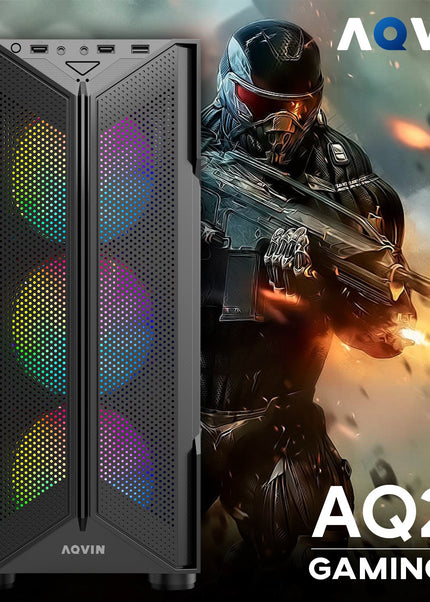 AQVIN-AQ20 Tower Gaming Desktop Computer PC, Intel Core i7 processor, 32GB RAM, 1TB - 2TB SSD, GeForce GTX 1660S/ RTX 3050/3060/4060,5060 Windows 11 Pro, Gaming Keyboard & Mouse