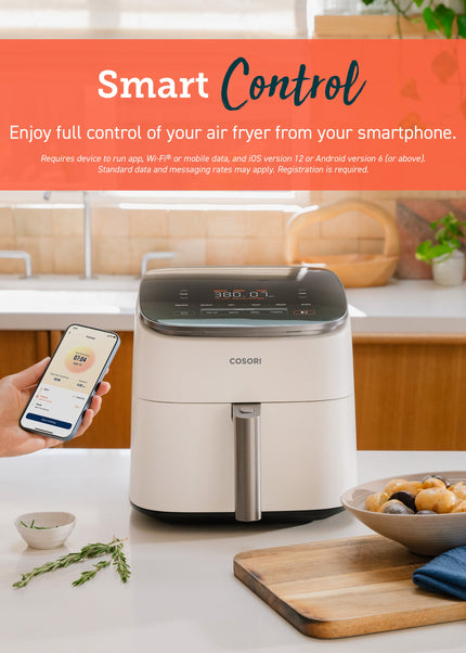 TurboBlaze™ 6.0-Quart Smart Air Fryer & Wellness Guide Bundle