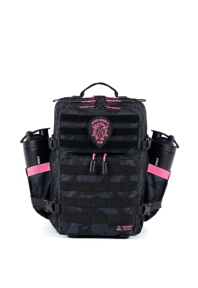 25L Backpack Black Hearts