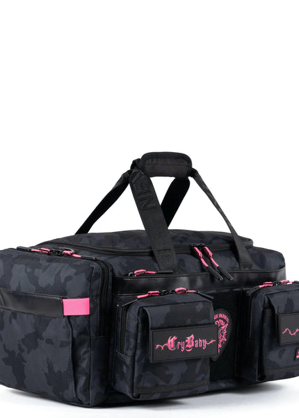 30L Perfect Duffle Bag Black Hearts