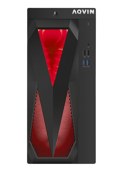 Gaming Desktop AQVIN Computer Tower PC, Intel Core i7 - 6th/ 7th CPU,  32GB DDR4 RAM, 1TB SSD Storage, RX 550/GTX1630/1050Ti/1650, Windows 10 Pro, RGB Keyboard and Mouse - Refurbished