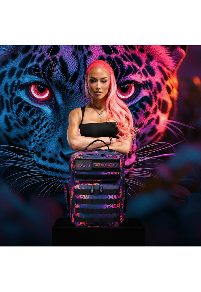 15L Backpack Neon Leopard