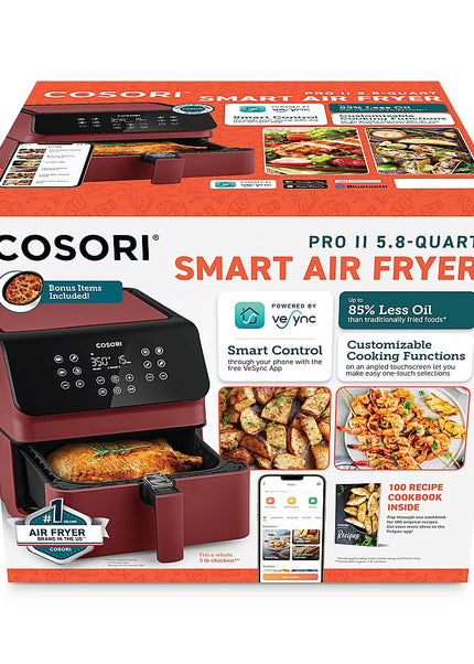 Pro II 5.8-Quart Smart Air Fryer - Red