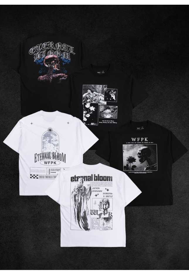 Eternal Bloom Graphic T-Shirt Bundle White
