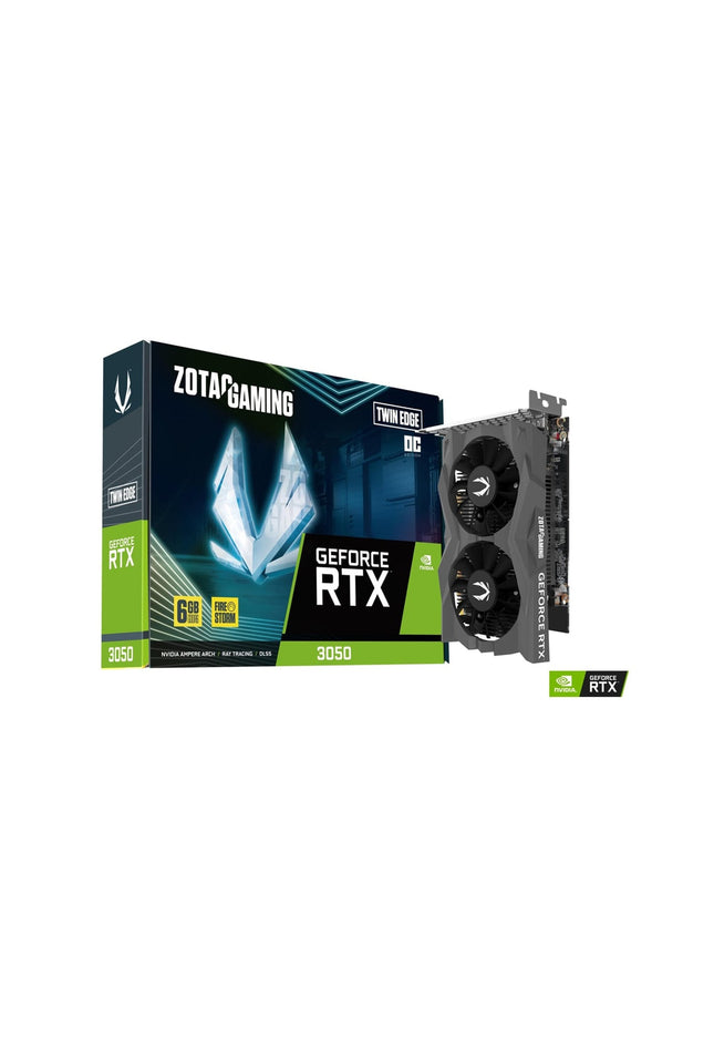 ZOTAC Gaming GeForce RTX 3050 Graphics Card, 6GB GDDR6 Twin Edge OC, 3x Display port / HDMI - (ZT-A30510H-10L)