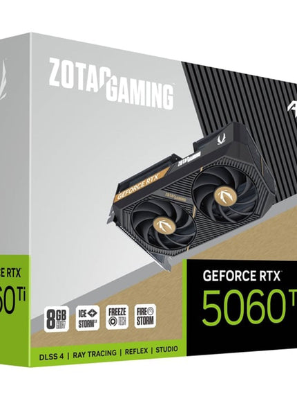 ZOTAC GAMING GeForce RTX 5060 Ti 8GB AMP Graphics Card - IceStorm 2.0 Cooling With BladeLink Fans, 3x Display Port / HDMI - (ZT-B50610F-10M)