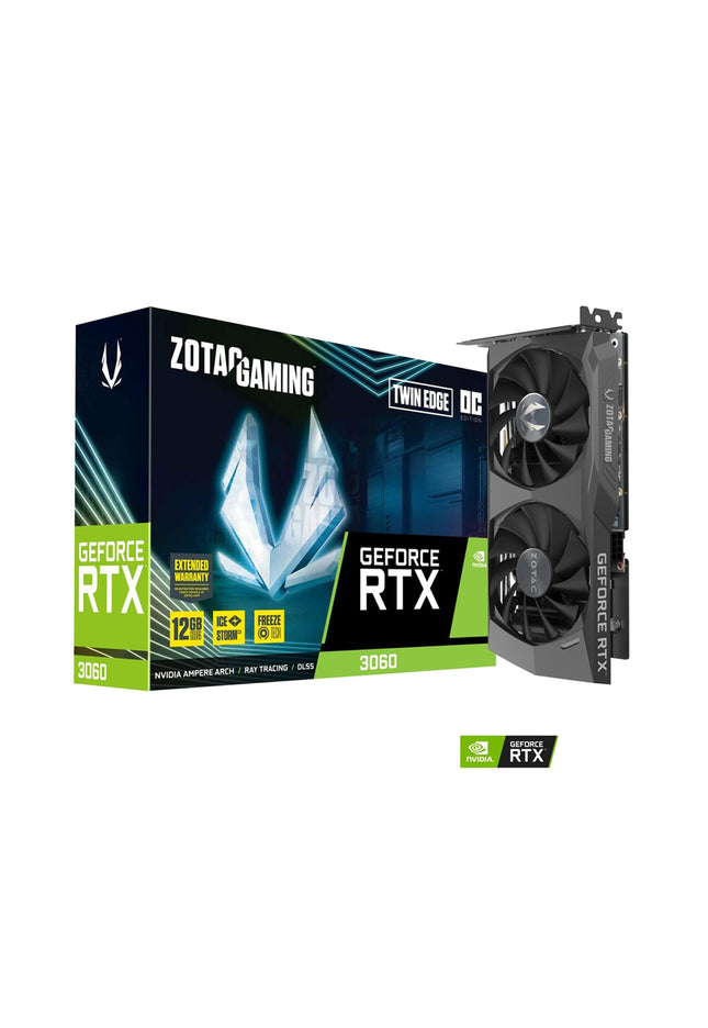 ZOTAC Gaming GeForce RTX 3060 Twin Edge, 12GB - GDDR6, PCI Express 4.0 Graphic Card | ZT-A30600H-10M