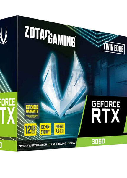 ZOTAC Gaming GeForce RTX 3060 Twin Edge, 12GB - GDDR6, PCI Express 4.0 Graphic Card | ZT-A30600H-10M