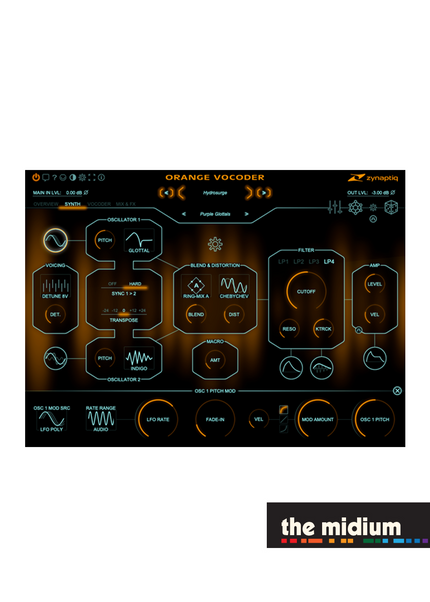 Zynaptiq Orange Vocoder IV multi-algorithm vocoder plugin (download)